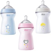 تصویر شیشه شیر چیکو ۳۳۰ میلی لیتر صورتی 