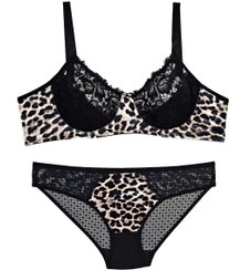 تصویر ست لباس زیر زنانه کارنا رز کد 2036 طرح پلنگی 