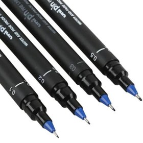 تصویر راپید یونی پین ۰.۸ جوهر آبی uni pin fine line 