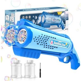 تصویر تفنگ اسباب بازی حباب ساز دولول مخزن دار آبی Electric Bubble Maker Toy with LED Lights_اسباب بازی 