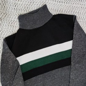 تصویر بافت ریز مردانه یقه اسکی شیک 