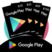 تصویر گیفت کارت دلاری گوگل پلی استور آمریکا Google Play Gift Card USD 