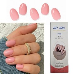 تصویر نیل رپ کاشت ناخن ژله ای صورتی نچرال 