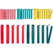 تصویر گیره کیسه 30 عددی ایکیا مدل BEVARA IKEA ا BEVARA Sealing clip, set of 30, mixed colours/mixed sizes BEVARA Sealing clip, set of 30, mixed colours/mixed sizes