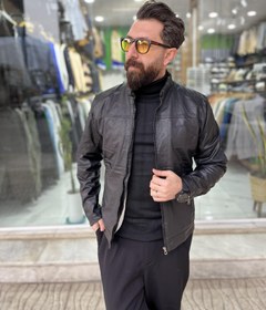 تصویر کت چرم داخل تدی - زرشکی / xl 