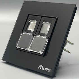 تصویر پریز تلفن شیشه ای 