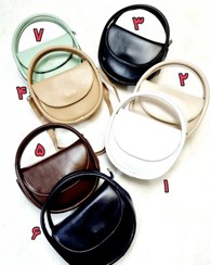 تصویر کیف دستی زنانه دایره ای چرم مصنوعی کد ۳۲۸۴ 