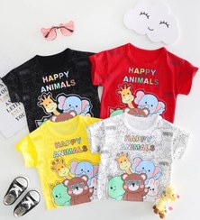 تصویر تیشرت تک چاپی وارداتی اسپرت طرح حیوانات کد ۶۰۱ 