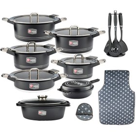 تصویر سرویس قابلمه ۲۵ پارچه گرانیتی ام جی اس طرح جرمنی B 