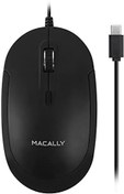 تصویر Macally Ucdynamouse-B, USB-C silent-click optical wired mouse with 3 buttons and scroll wheel, black 