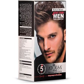 تصویر کیت رنگ موی مخصوص آقایان آتوسا رویال 03-مشکی طبیعی Atousa Royal Men Hair Color Kit