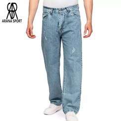 تصویر شلوار لی مام فیت مردانه اسپرت – استایل خاص و راحت | آرنا اسپورتر - 44 / 46092 Men's Mom Fit Denim Jeans – Sporty & Stylish | Arenasporter