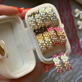 تصویر گوشواره میناکاری گلی 