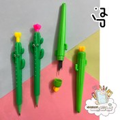 تصویر اتود ( مدادنوکی) و‌نوک 0,5 طرح کاکتوس - نوک گل زرد 