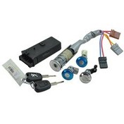 تصویر مجموعه مغزي قفل درهاوسوئيچ استارت باگيرنده سقفي و2عددريموت معمولي3دگمهEMS:SSAT سمند شرکتی اصل ایساکو 