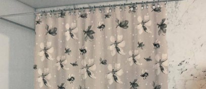 تصویر پرده حمام 180*190 رزین تاژ طرح Barfin 