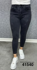 تصویر شلوار جین زنانه کد 10129 سایز ۳۶ رنگ ذغالی 