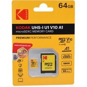 تصویر رم موبایل کداک (KODAK) مدل 64GB MicroSD U1 V10 A1 90MB/S 580X خشاب دار 