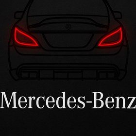 تصویر تابلو نئون بنز 