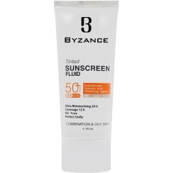 تصویر فلوئید ضد آفتاب بیزانس پوست مختلط تا چرب بژ روشن شماره 10 حجم 40 میلی لیتر Byzance Sunscreen Fluid Combination to Oily Skin Light Beige 40ml