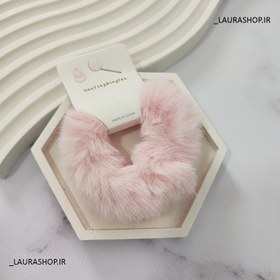 تصویر کش مو پشمی نرمالو پاستیلی جنس عالی دخترانه و زنانه Pastel normal woolen hair tie, excellent material for girls and women