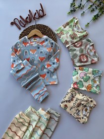 تصویر ست بلوز شلوار پنبه‌ای پسرانه - ۵۰ / سوسمار 