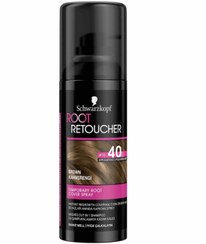 تصویر اسپری کانسیلر سفید موی روتوش ریشه قهوه ای 120 میلی لیتر مردانه | شوارتسکوف Schwarzkopf Brown KAHVERENGİ SPREY 