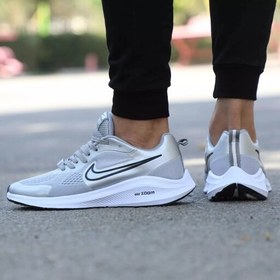 تصویر کتونی اسپرت مردانه طوسی نایک زوم Nike Zoom کفش 