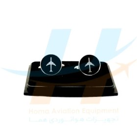 تصویر دکمه سر آستین طرح هواپیما Airplane Cufflinks SB009 