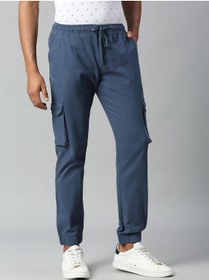 تصویر شلوار جین کمرنگ مردانه - راحت و بادوام برند dennis lingo Men's Petrol Blue Cargo Joggers - Comfortable and Durable