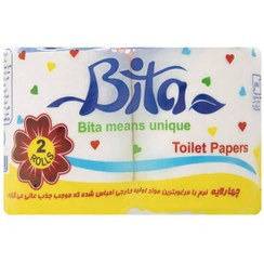 تصویر دستمال توالت بی تا بسته ۲ عددی چهار لایه 