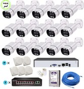 تصویر پک 15 عددی دوربین تحت شبکه poe با برد سونی و پلاکخوان Lingotech sony imx335L12b MIC