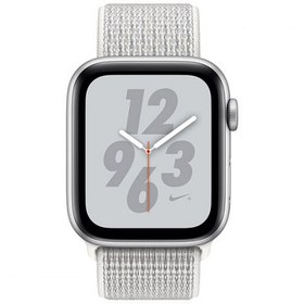 تصویر ساعت هوشمند نایک پلاس سری 2 سایز 38 میلی متر خاکستری اپل با بند مشکی 