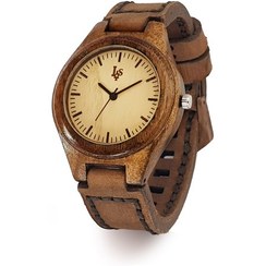 تصویر ساعت مچی مردانه مدل Hooram بند چرم چوب گردو 