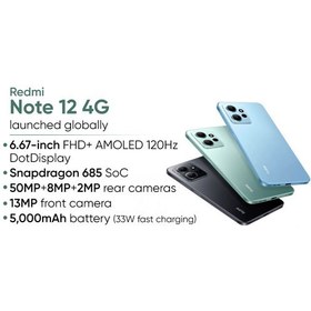 تصویر گوشی موبایل شیائومی Redmi Note 12 4G با حافظه 64 گیگابایت و رم 6 گیگابایت (پک گلوبال رام گلوبال) 