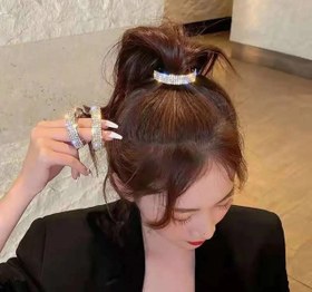 تصویر گیره فرانسوی نگیندار با طراحی خاص کد ۲۳۱۸ French hair clips