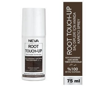 تصویر رنگ مو چند مردانه و زنانه Root Touch Up کانسیلر فوری برای پایین موهای قهوه ای تیره 75 میل Root Touch-Up 