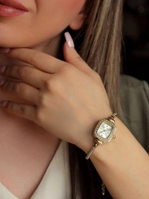 تصویر ساعت زنانه بند کراواتی - طلایی Rolex