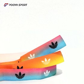 تصویر تل مو ورزشی کشی آدیداس adidas طرح رنگین کمان 