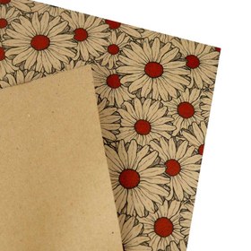 تصویر کاغذ کادو کرافت طرح دار بسته 50 عددی Kraft Gift Paper Pack of 50