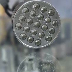 تصویر دستگاه یووی 48 وات کاشت ناخن مدل چراغ قوه ای با 21 لامپ ال ای دی بدنه استیل 