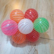 تصویر توپ پلاستیکی رنگی کوچک در بسته 10 عددی 