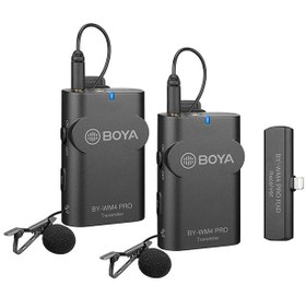 تصویر میکروفون دو نفره دیجیتال بی سیم بویا BOYA BY-WM4 PRO-K4 Wireless Omni Lavalier Microphone for iOS Devices 