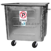 تصویر سطل زباله صنعتی 770 لیتری مکعب پرسی ورق 1.5 
