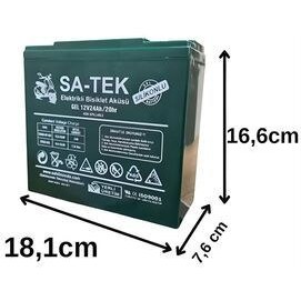 تصویر باطری باتری موتور سیکلت الکتریکی Sa Tek 12V 24 Ah 2024 Satek 