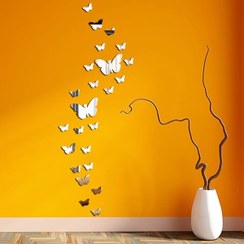 تصویر آینه دکوری آماتیس مدل پروانه بسته 25 عددی 