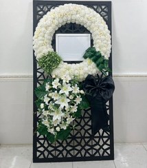 تصویر تاج گل مصنوعی ترحیم چوبی وی آی پی (VIP) مدل 