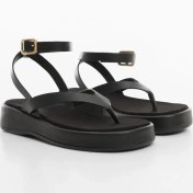 تصویر صندل با پلتفرم و بند | MANGO | 805122079 | اورجینال 