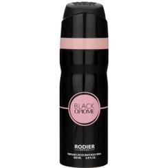 تصویر اسپری بدن زنانه رودیر مدل بلک اوپیوم حجم 200 میلی لیتر Rodier Black Opiume Body Spray