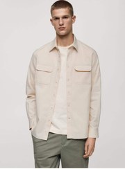 تصویر کت پیراهن پاموکی با جیب - مردانه مانگو - MANGO Man -- 849764521- اورجینال 